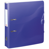 Ordner „WAVE“ | A4, 70 mm, Hebelmechanik mit gummiertem Griff, blau